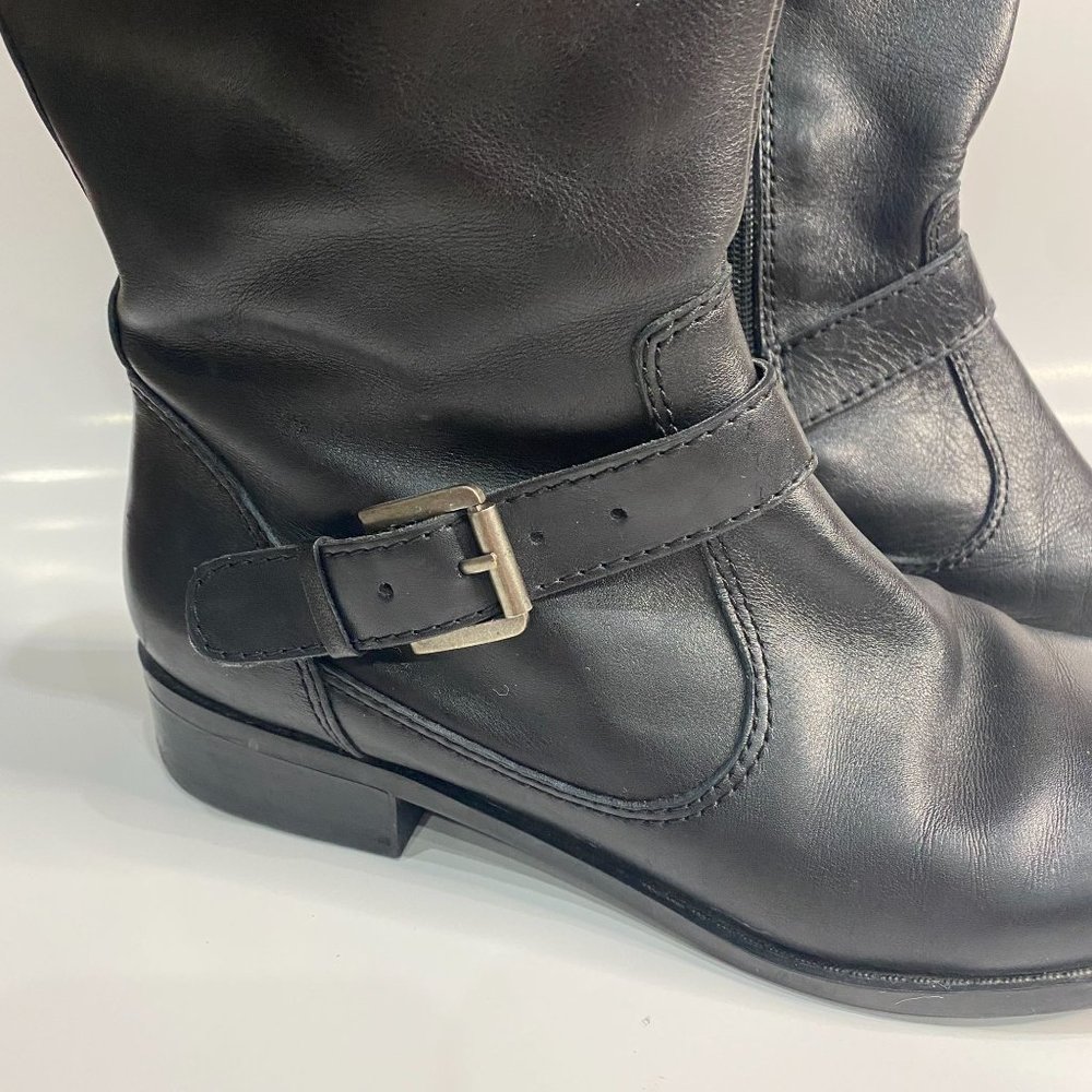 Bandolino Women's Tisdale Boot Size 7.5, Black Leather, Mid-Calf - Picture 2 of 11